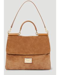 Dolce & Gabbana - Sicily Suede Handbag - Lyst