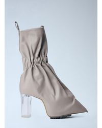 Rick Owens - Taquito Gathered Leather Ankle Boots - Lyst