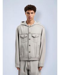 Palm Angels - Curved Logo Denim Jacket - Lyst