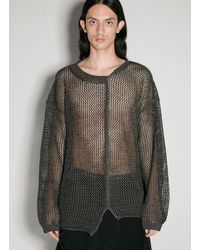 Yohji Yamamoto - Uneven Open-knit Sweater - Lyst