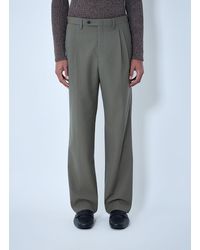 Prada - Wide-Leg Wool Pants - Lyst