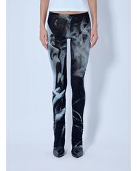 Jean Paul Gaultier - Mesh Printed Smoking Flare Pants - Lyst