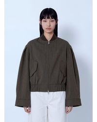 Ganni - Light Wool Melange Boxy Jacket - Lyst