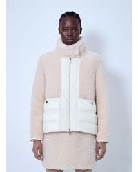 Moncler - Glorieux Hooded Teddy Short Down Jacket - Lyst