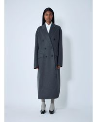 Prada - Long Wool-Blend Coat - Lyst