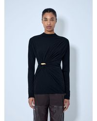 Bottega Veneta - Twist Detail Long Sleeve Top - Lyst