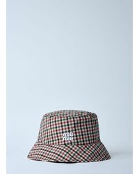 Miu Miu - Vichy Bucket Hat - Lyst