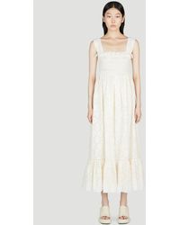 Gucci - Double G Flower Broderie Anglaise Dress - Lyst