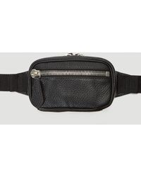 Maison Margiela Zipped Leather Belt Bag In Black