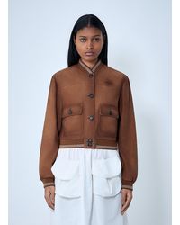 Miu Miu - Suede Bomber Jacket - Lyst