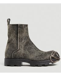 DIESEL - D-hammer-denim Chelsea Boots With Oval D Toe Caps - Lyst