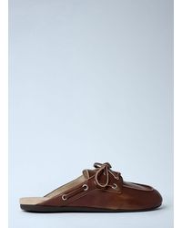Miu Miu - Leather Lace-up Mules - Lyst