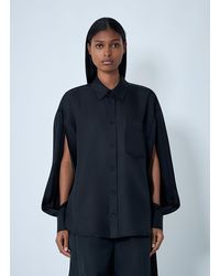 Alexander Wang - Silk Shirt With Slashed Sleeves - Lyst