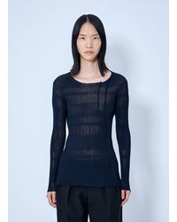 Yohji Yamamoto - Rib Tuck D Round Neck Top - Lyst
