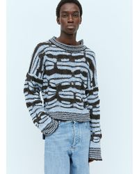 Bottega Veneta - Distorted Stripe Cotton Sweater - Lyst