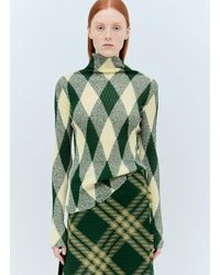 Burberry - Argyle High-neck Sweater - Lyst