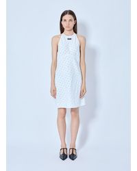 Miu Miu - Cady Eyelet Lace Mini Dress - Lyst