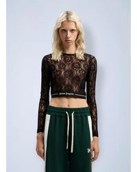 Palm Angels - Classic Logo Lace Top - Lyst