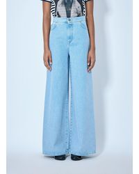 Max Mara - Wide-leg Denim Trousers - Lyst
