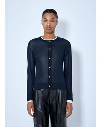 Bottega Veneta - Silk Double Knit Cardigan - Lyst