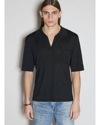 Saint Laurent - Wool Knit Polo Shirt - Lyst