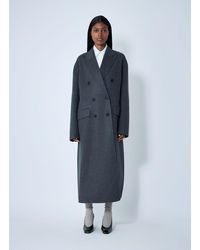 Prada - Long Wool-Blend Coat - Lyst