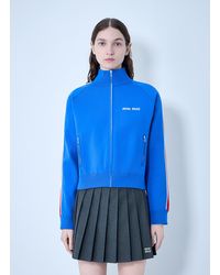 Miu Miu - Technical Yarn Zipper Sweatshirt - Lyst