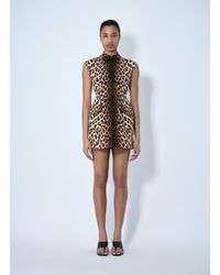 Sportmax - Sleeveless Animal Print Dress - Lyst