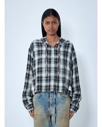 Acne Studios - Hooded Check Shirt - Lyst