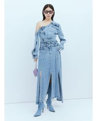 ROKH - Asymmetric Neck Denim Jacket - Lyst