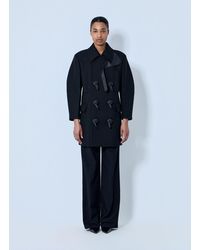 Bottega Veneta - Double-Breasted Coat With Knot Details - Lyst