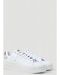 adidas Leather Stan Smith Bold Platform Sneaker in White | Lyst