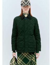 Burberry - Short Quilted Car Coat - Lyst
