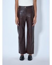 Max Mara - Leather Wide-Leg Trousers - Lyst