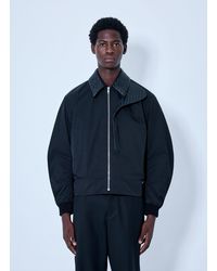 Bottega Veneta - Intrecciato Leather-Trimmed Twill Blouson Jacket - Lyst