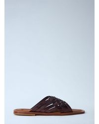 Miu Miu - Woven Leather Sandals - Lyst