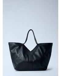 Saint Laurent - Large Y-Shaped Leather Tote Bag - Lyst