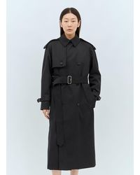 Burberry - Long Wool Trench Coat - Lyst
