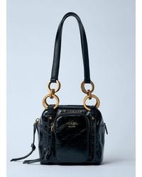 Prada - Mini Dangle Leather Handbag - Lyst