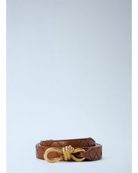 Bottega Veneta - Quilted Leather Belt With Knot Buckle - Lyst