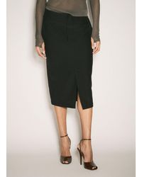 Saint Laurent - Silk Pencil Skirt - Lyst