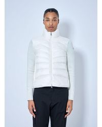 Moncler - Quilted Puffer Jacket With Knit Sleeves - Lyst