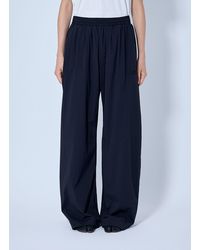 MM6 by Maison Margiela - Elasticated Waist Wide-leg Trousers - Lyst