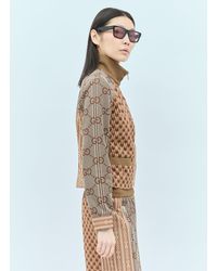 Gucci - G Rhombus Jersey Jacquard Zip Jacket - Lyst