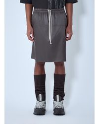 Moncler - Rick Owens Drawstring Midi Kilt Shorts - Lyst