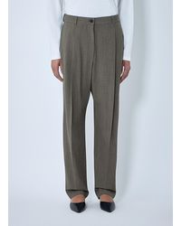 The Row - Gianni Wool Straight Pants - Lyst