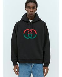 Gucci - Logo Print Hooded Sweatshirt - Lyst