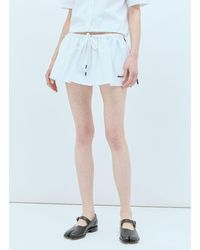 Miu Miu - Poplin Mini Skirt - Lyst