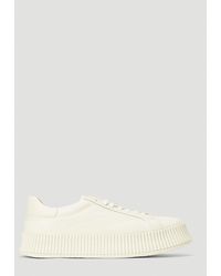 Jil Sander - Ribbed-sole Leather Sneakers - Lyst