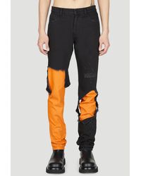 Raf Simons - Destroyed Double Jeans - Lyst